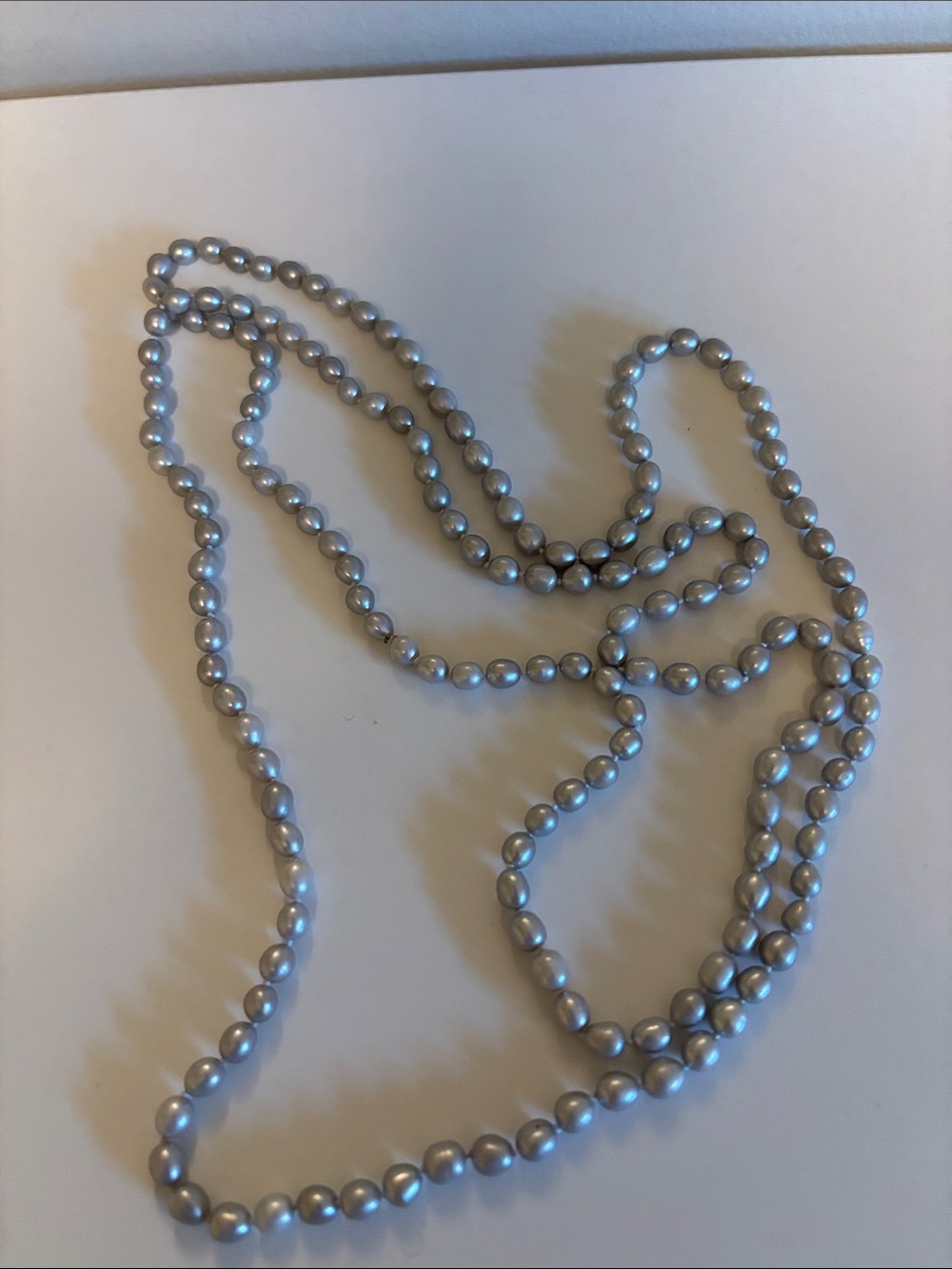 Silver Pearl Strand Necklace - Women Jewelry